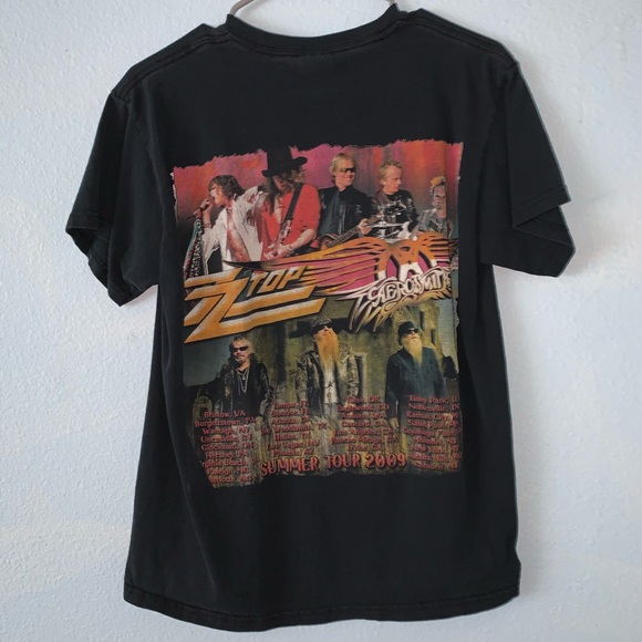 Aerosmith ZZ Top Tour T-Shirt 2009 Vintage - Picture 3 of 4